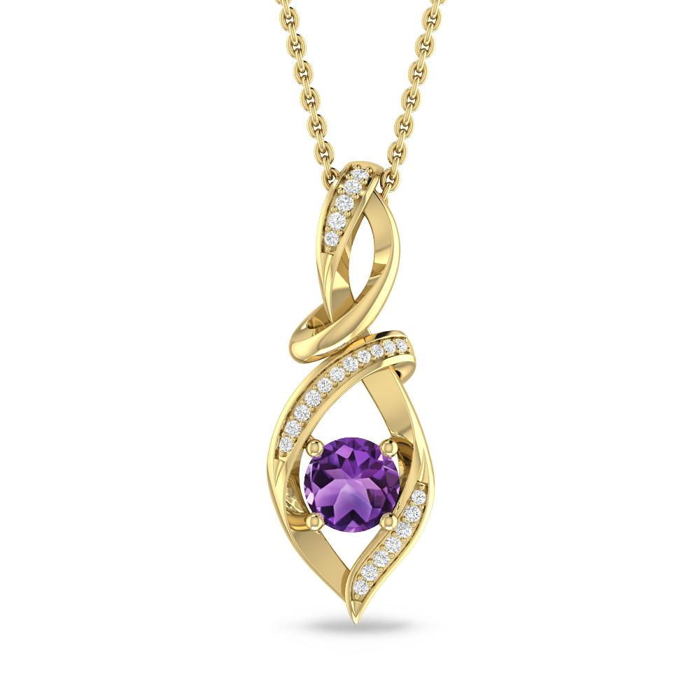 Yellow Gold - Amethyst