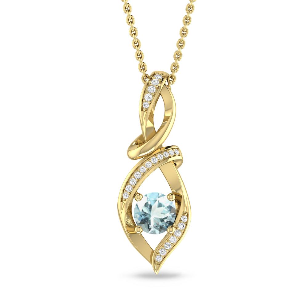 Yellow Gold - Aquamarine