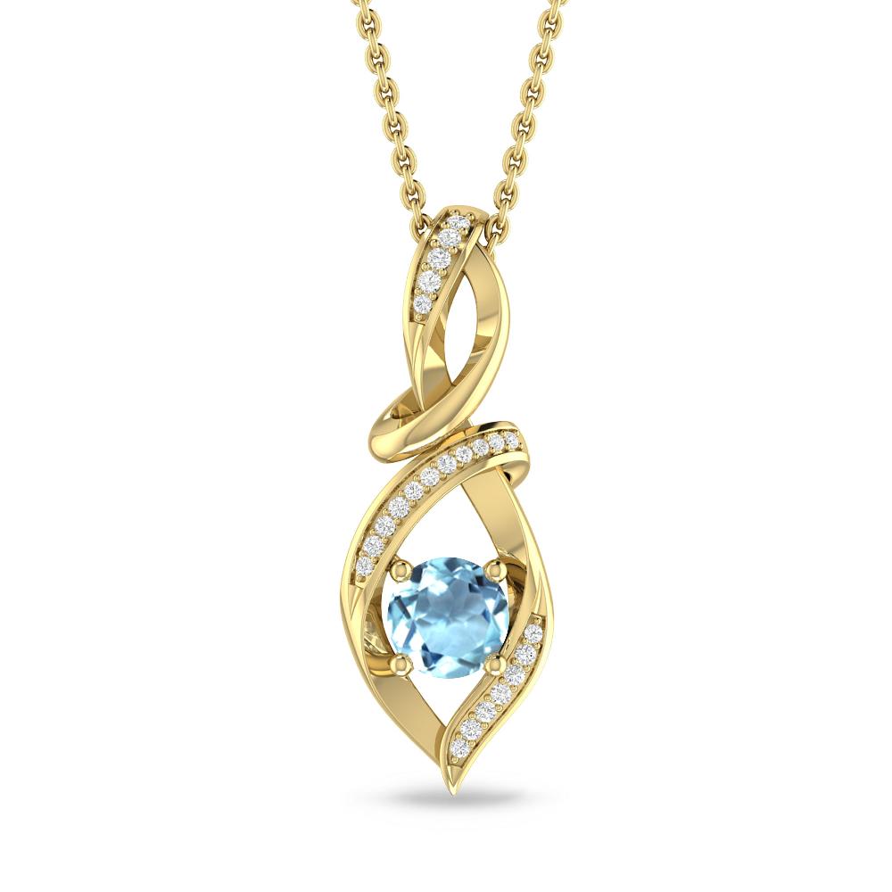 Yellow Gold - Aquamarine