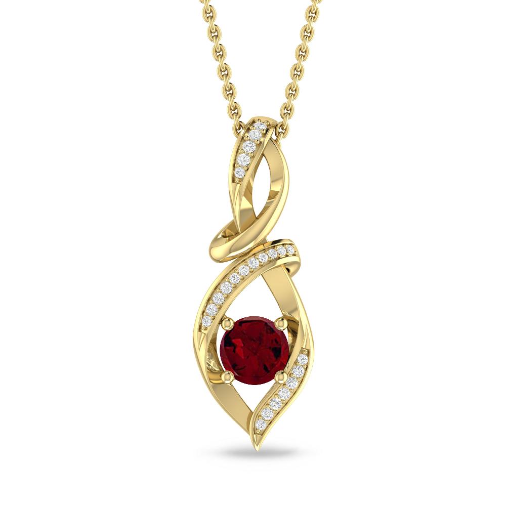 Yellow Gold - Garnet