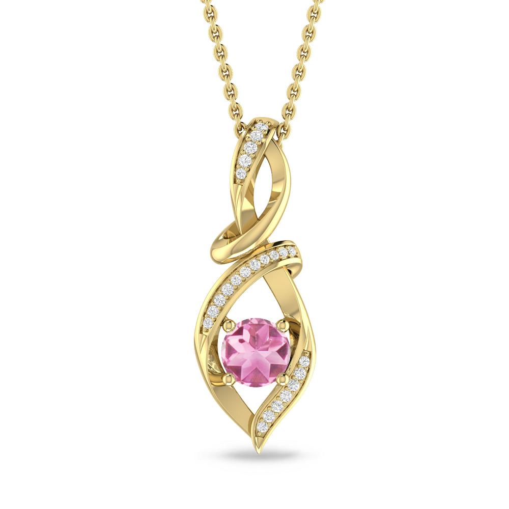 Yellow Gold - Pink Tourmaline