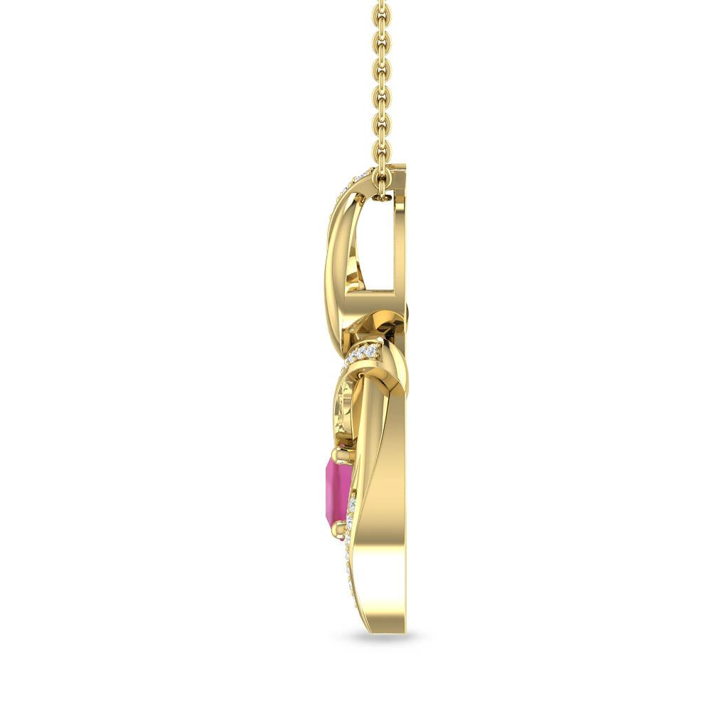 Yellow Gold - Pink Tourmaline