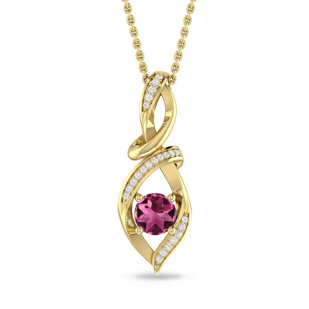 Yellow Gold - Pink Tourmaline