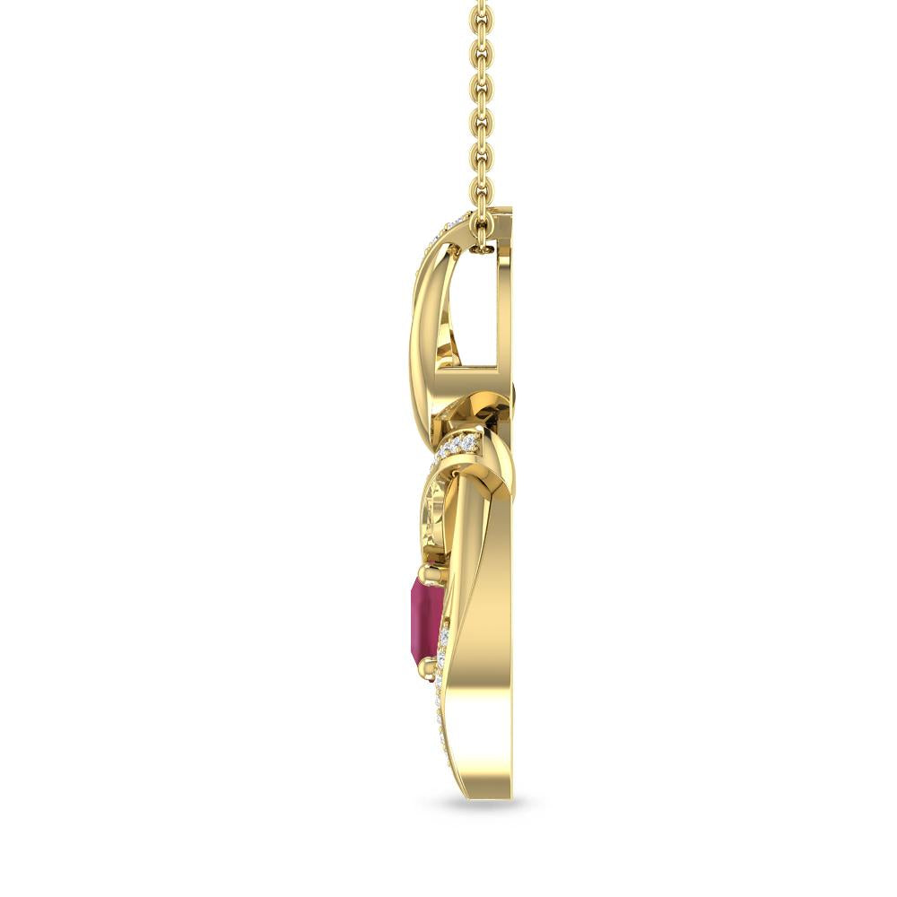 Yellow Gold - Pink Tourmaline