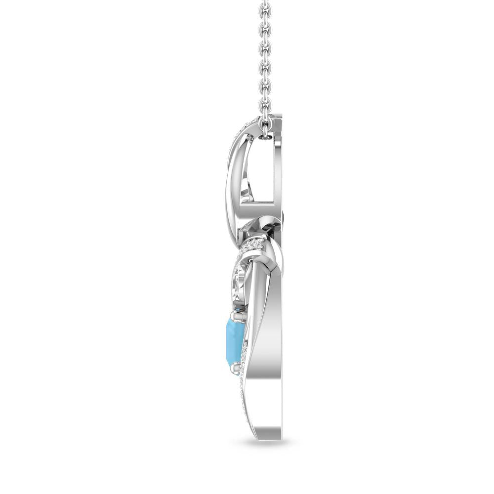 White Gold - Blue Topaz