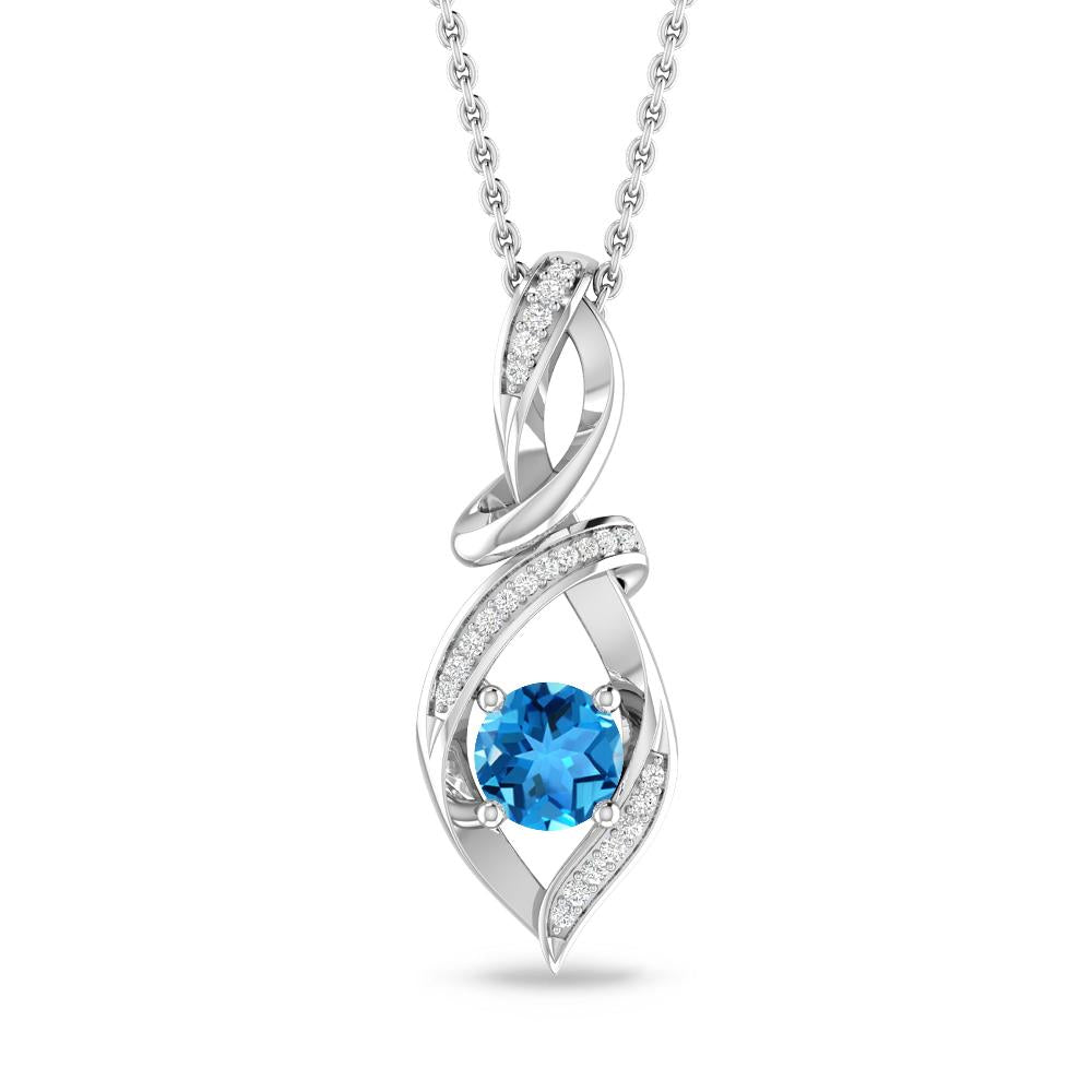 White Gold - Blue Topaz