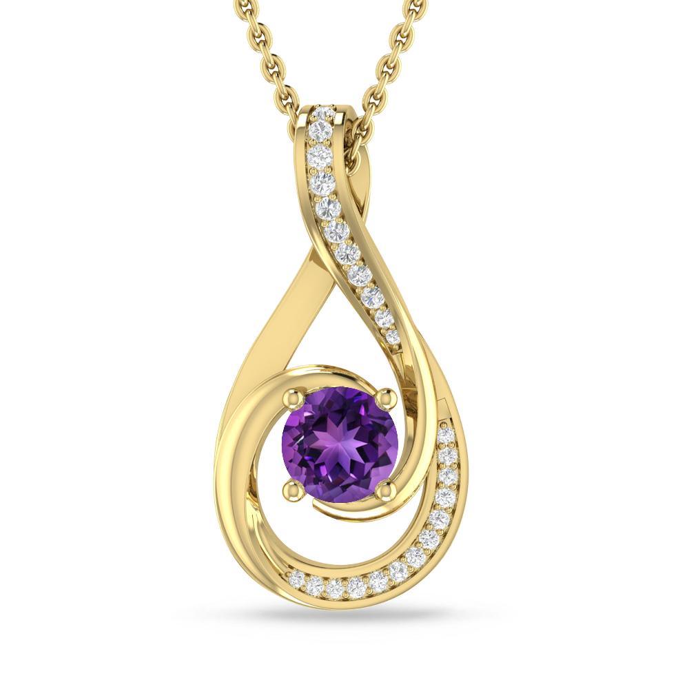 Yellow Gold - Amethyst