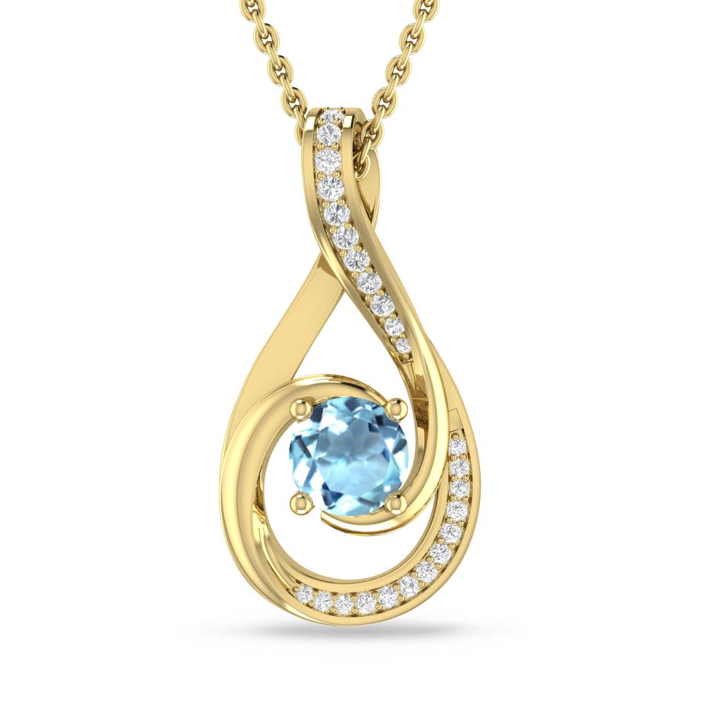 Yellow Gold - Aquamarine