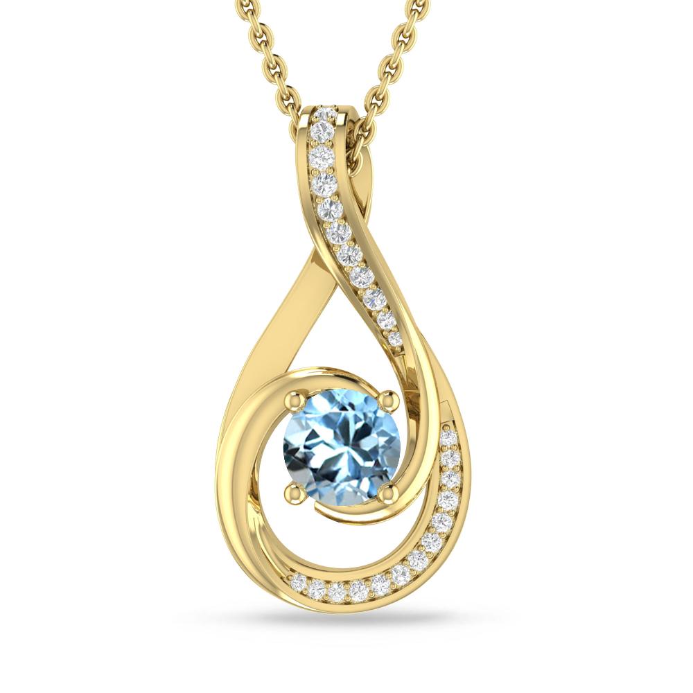 Yellow Gold - Aquamarine