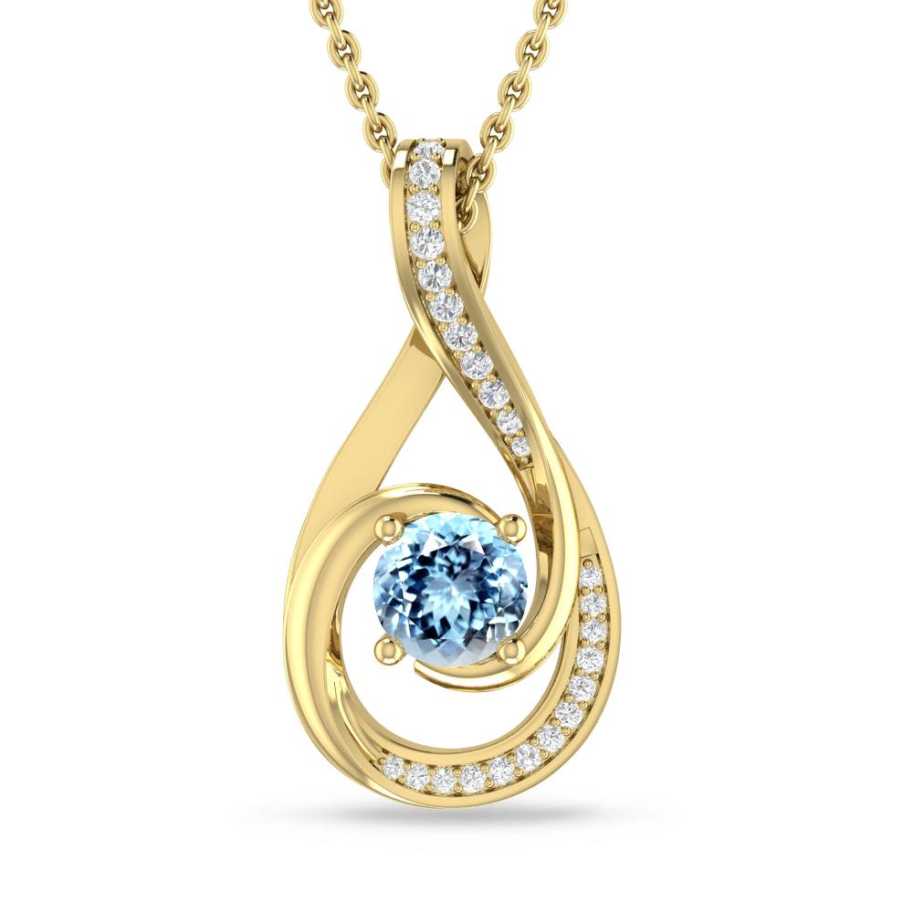 Yellow Gold - Aquamarine