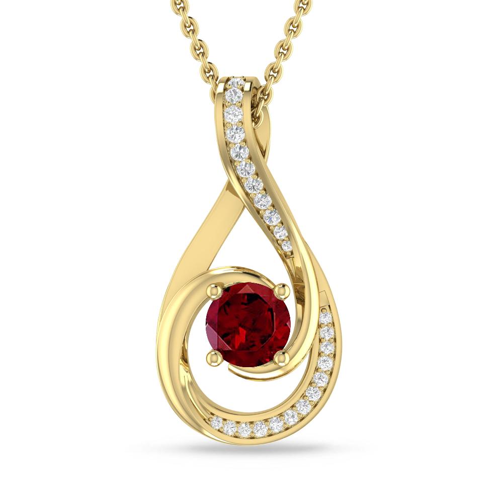 Yellow Gold - Garnet