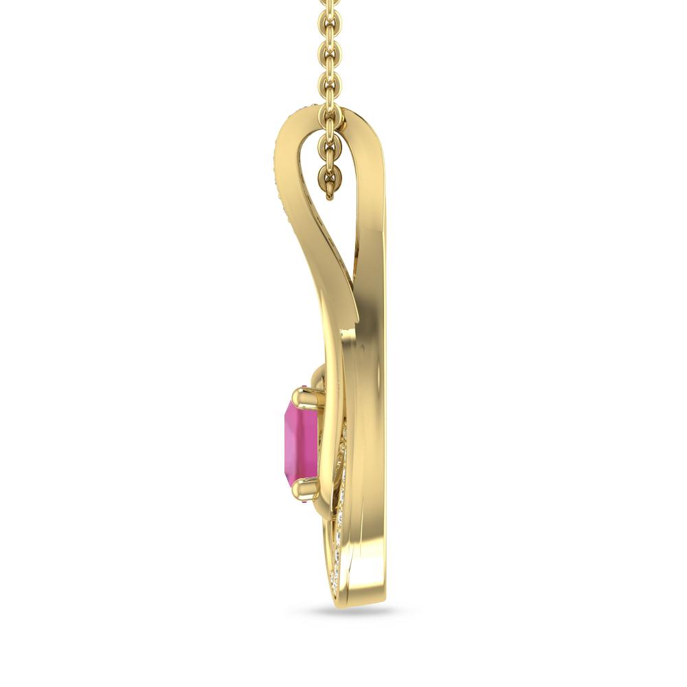 Yellow Gold - Pink Tourmaline