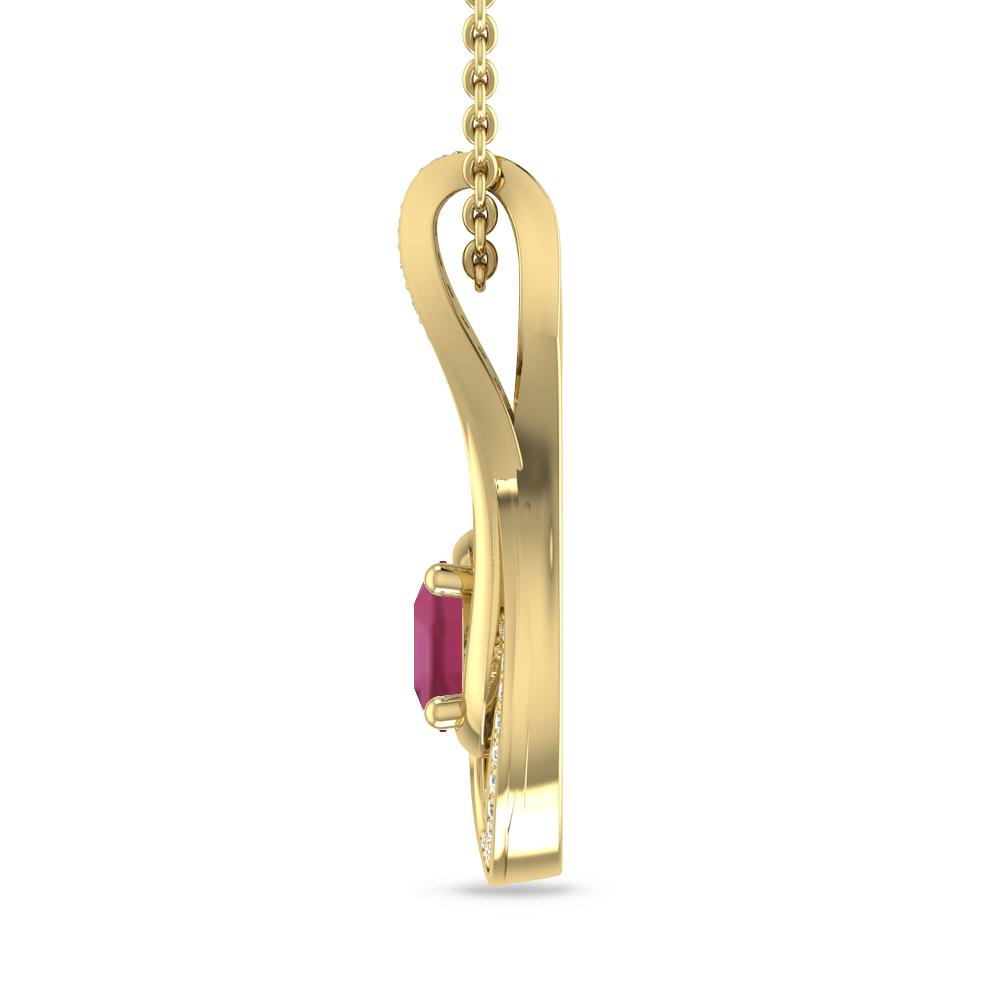 Yellow Gold - Pink Tourmaline