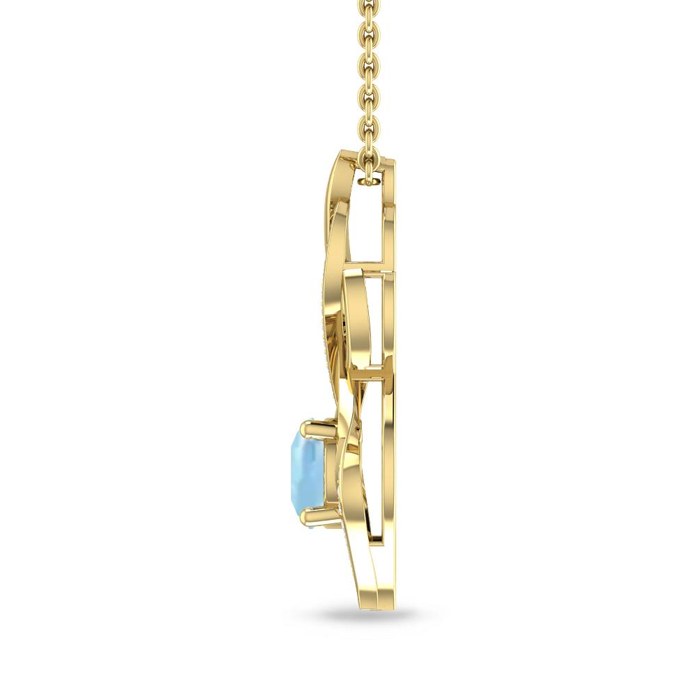 Yellow Gold - Aquamarine