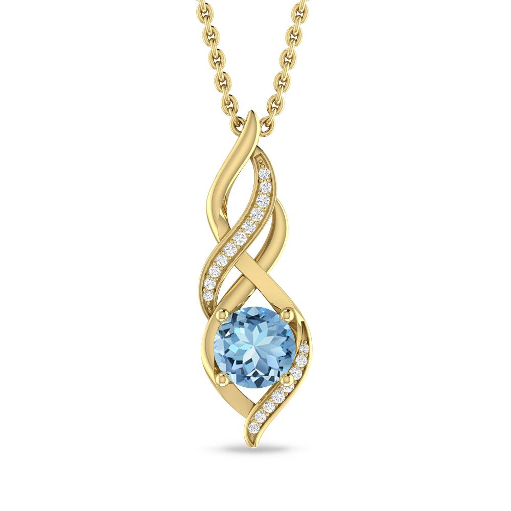 Yellow Gold - Aquamarine