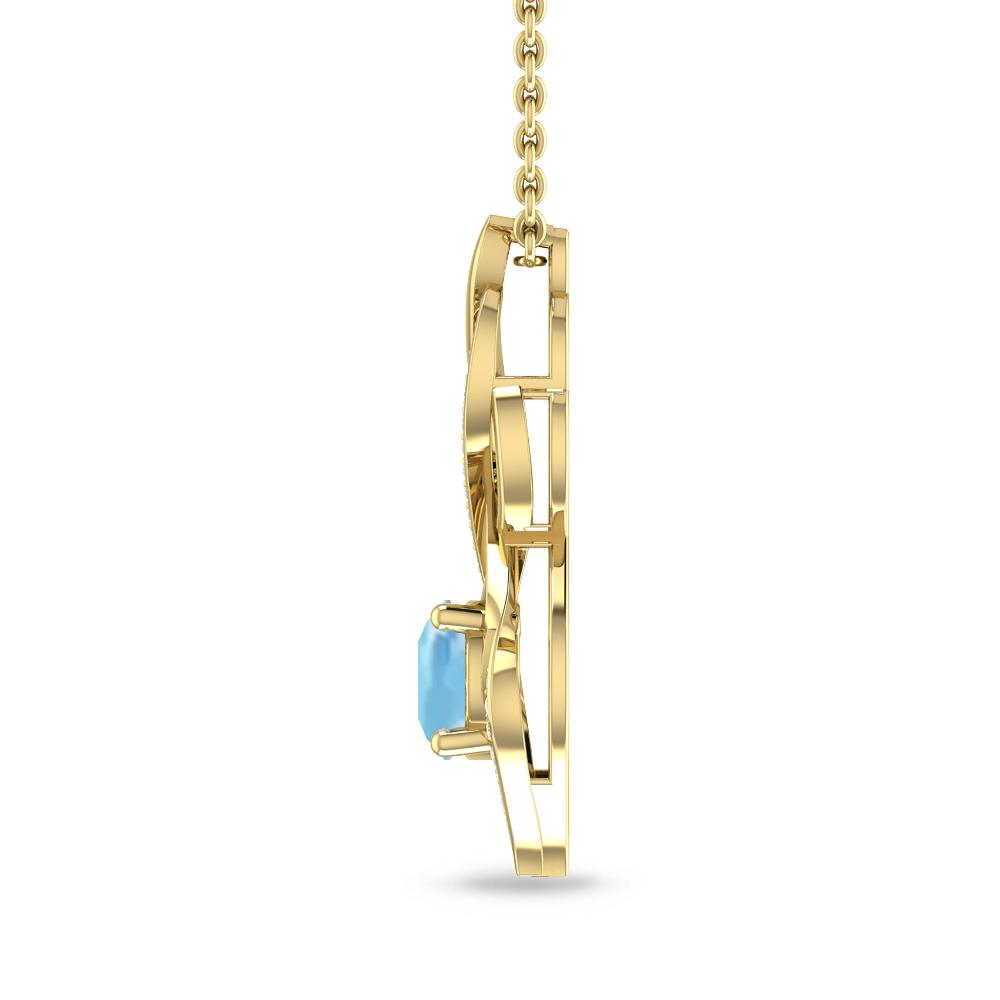 Yellow Gold - Aquamarine