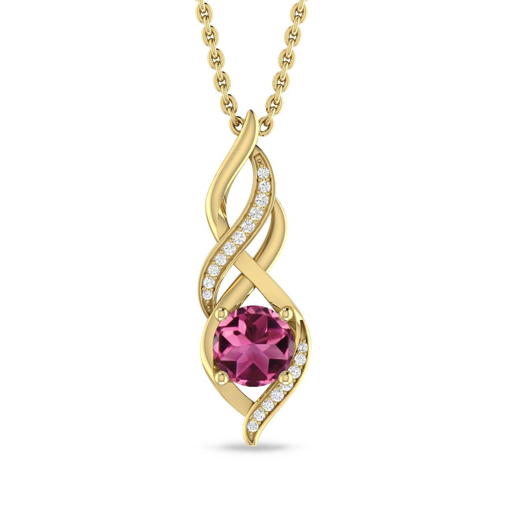 Yellow Gold - Pink Tourmaline