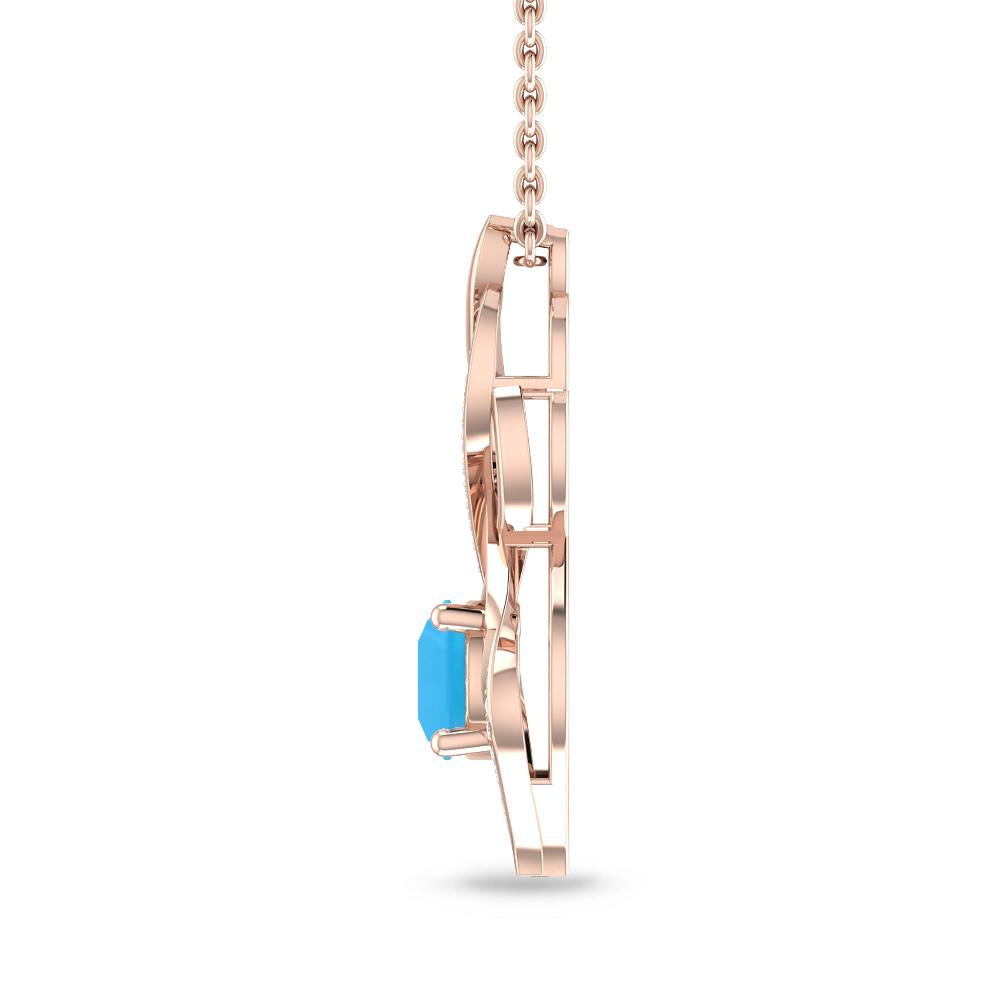 Rose Gold - Blue Topaz