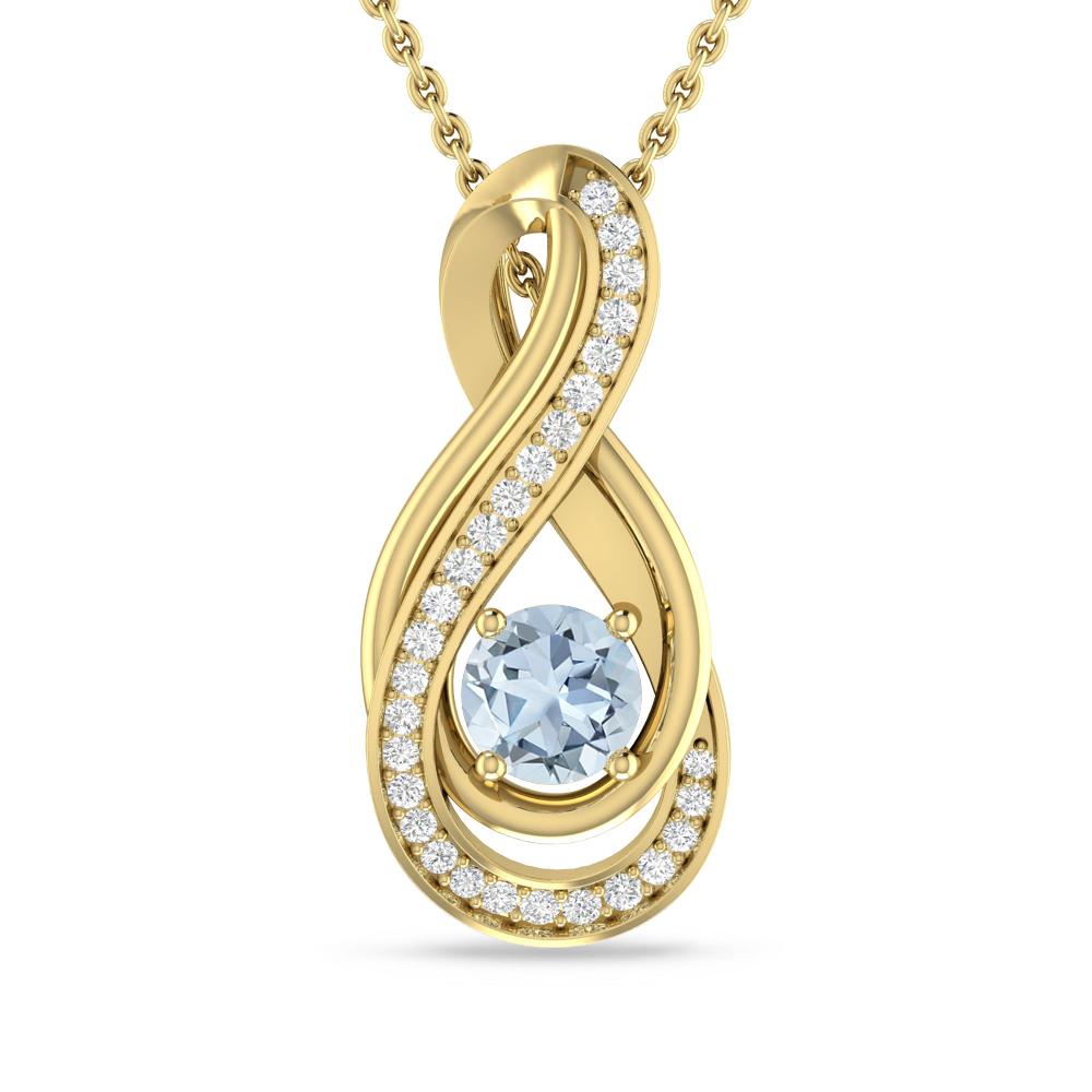 Yellow Gold - Aquamarine