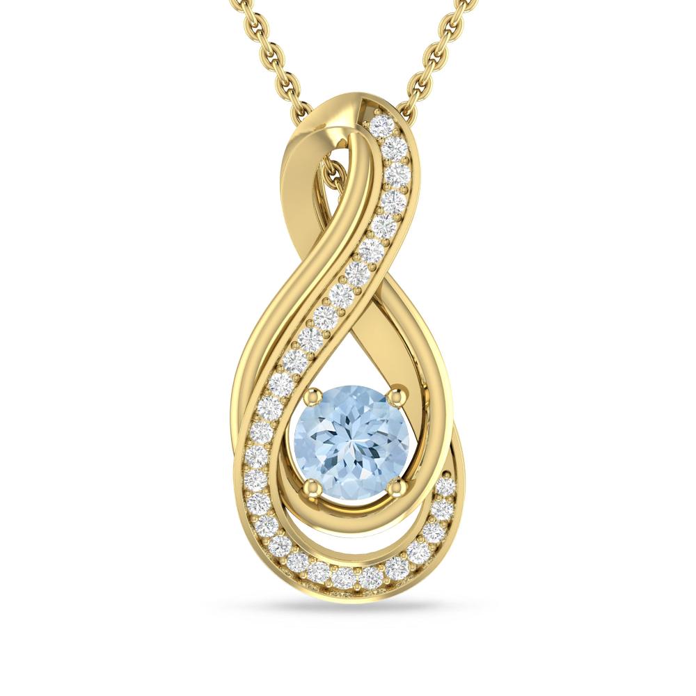 Yellow Gold - Aquamarine