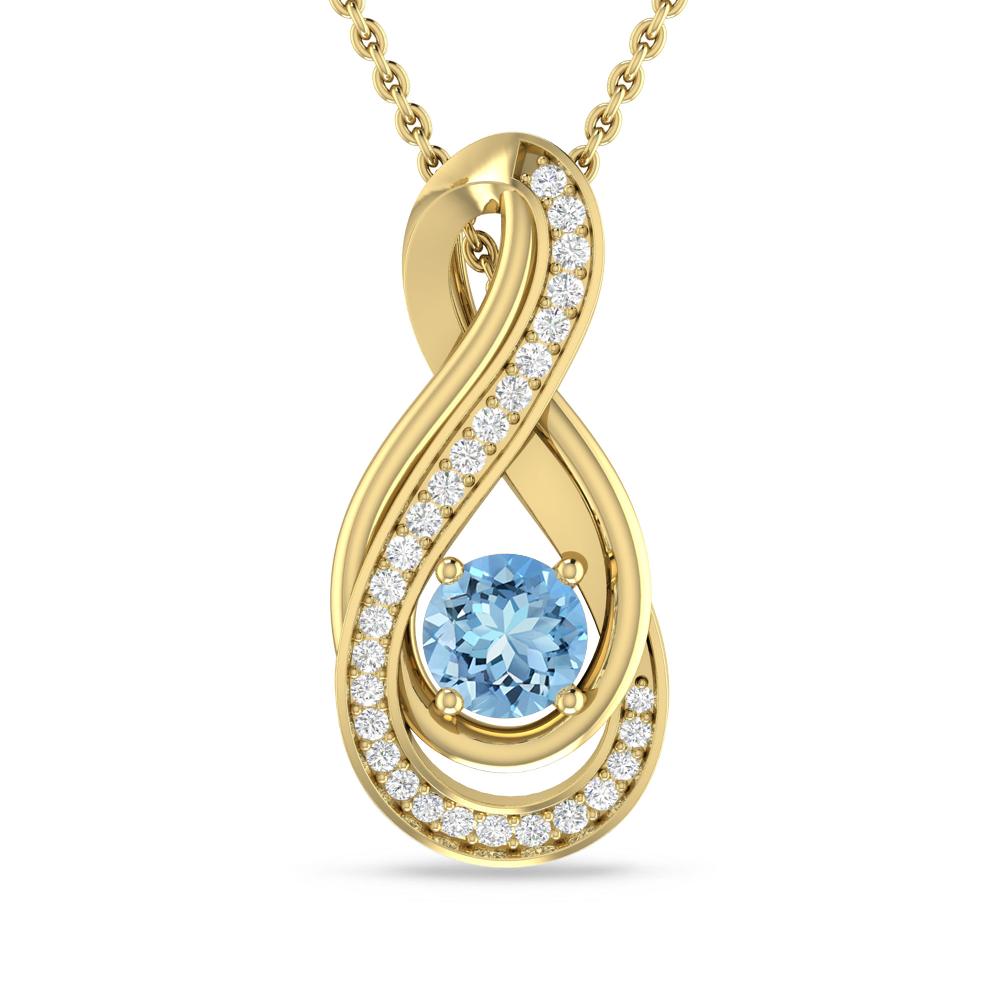 Yellow Gold - Aquamarine