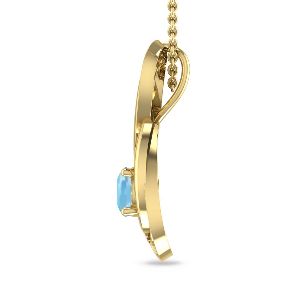 Yellow Gold - Aquamarine