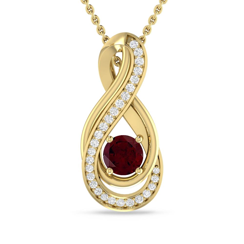 Yellow Gold - Garnet