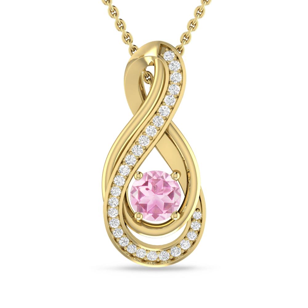 Yellow Gold - Pink Tourmaline