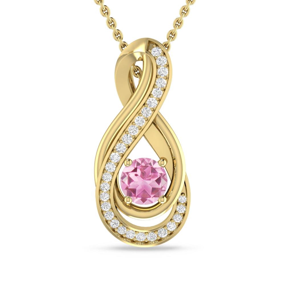 Yellow Gold - Pink Tourmaline