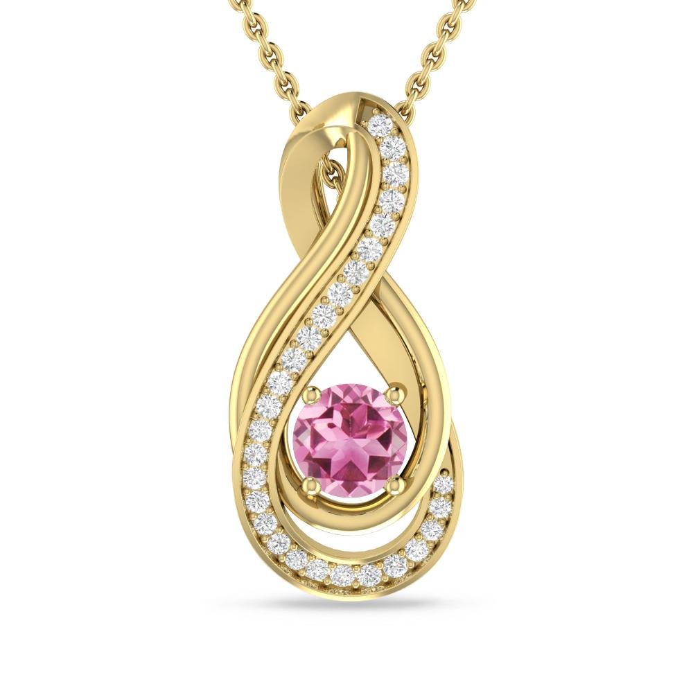 Yellow Gold - Pink Tourmaline