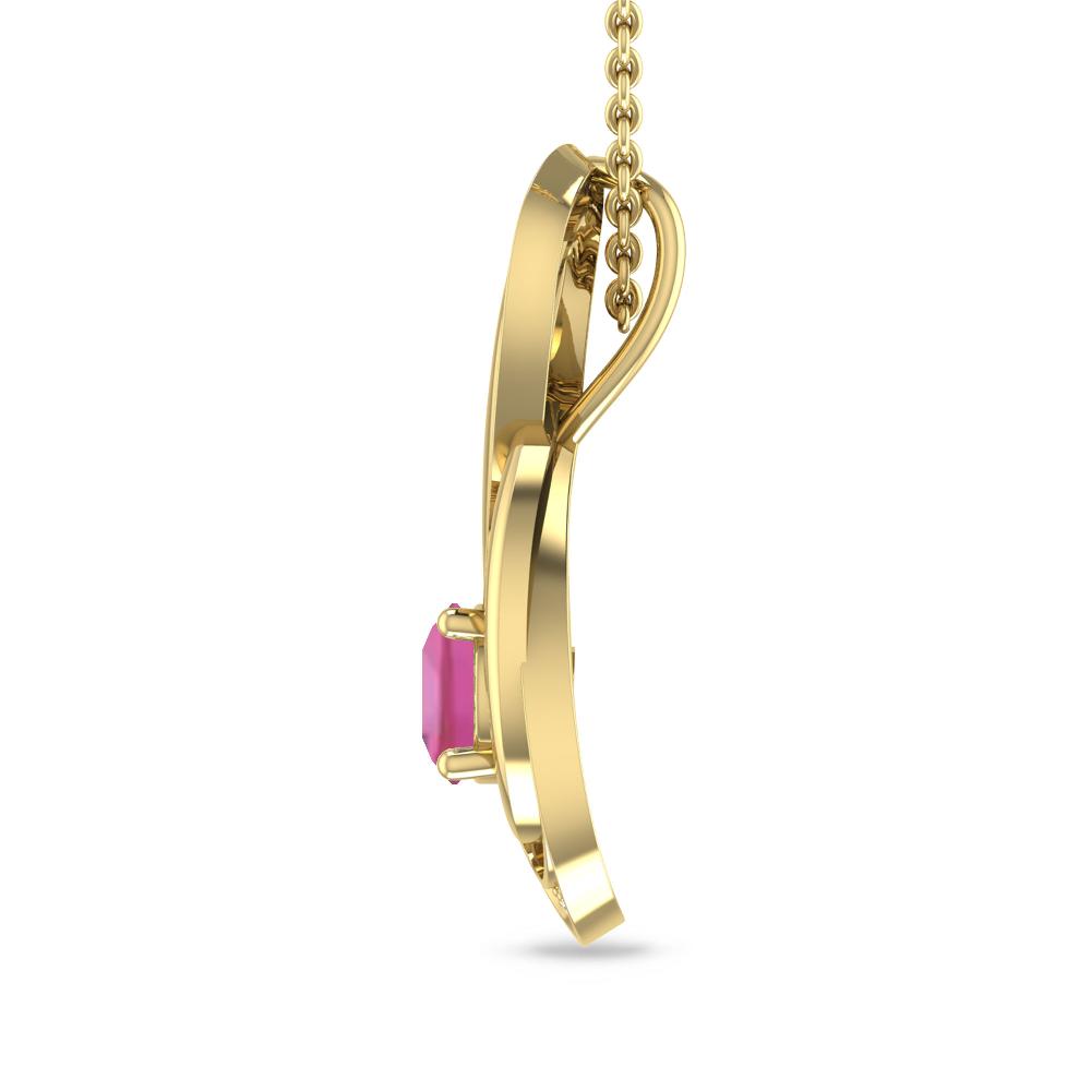 Yellow Gold - Pink Tourmaline