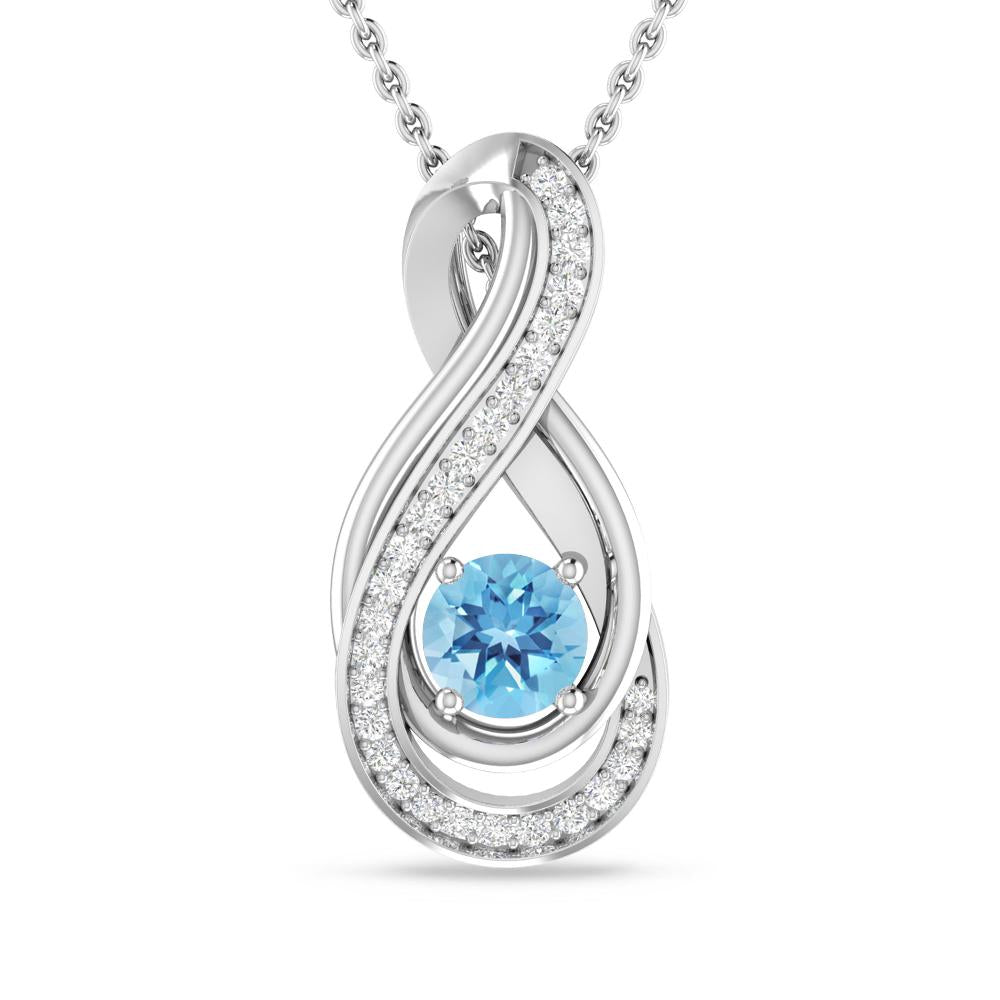 White Gold - Blue Topaz