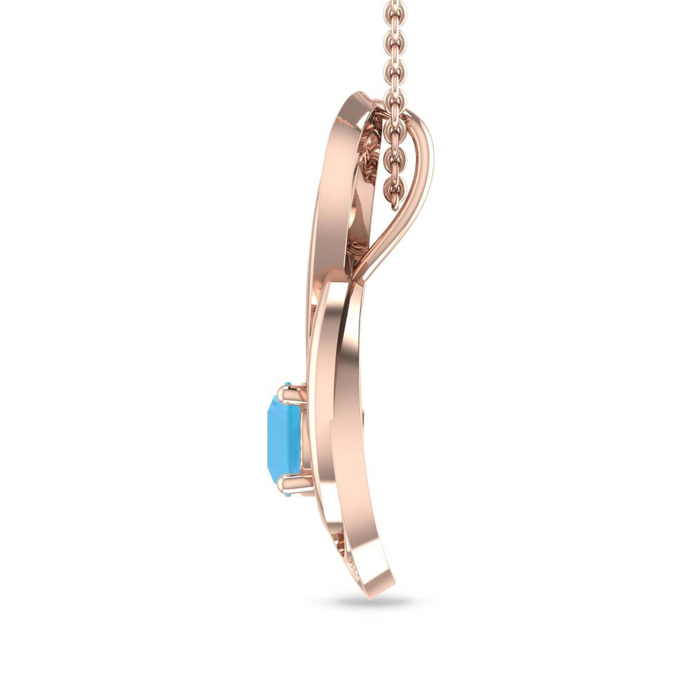 Rose Gold - Blue Topaz