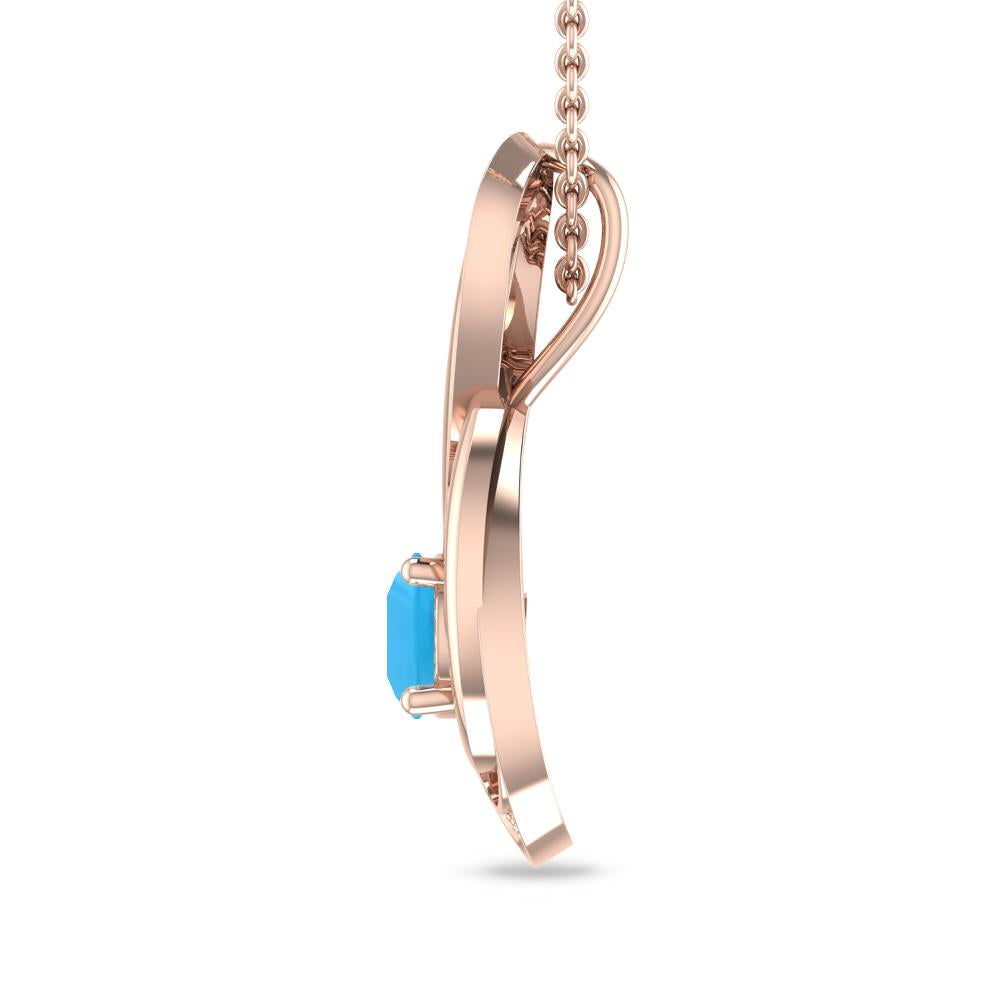 Rose Gold - Blue Topaz