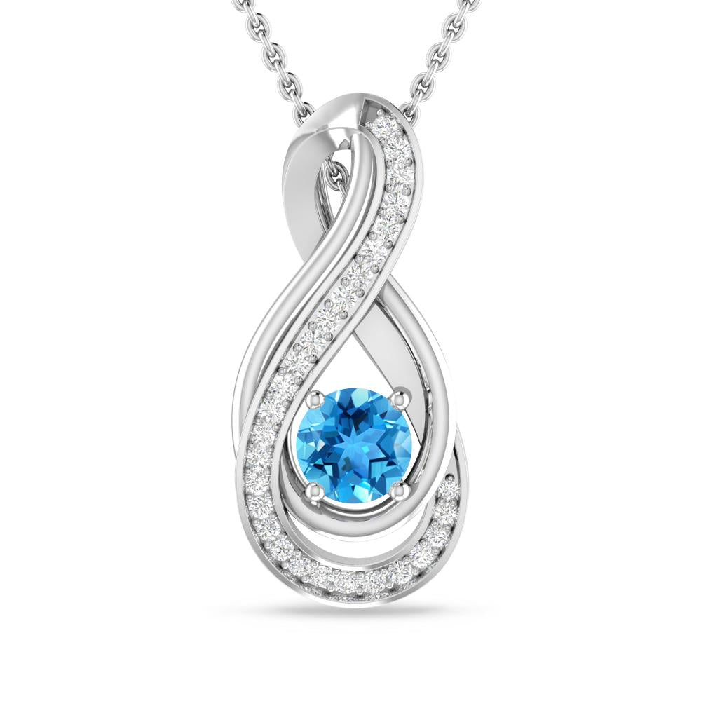 White Gold - Blue Topaz