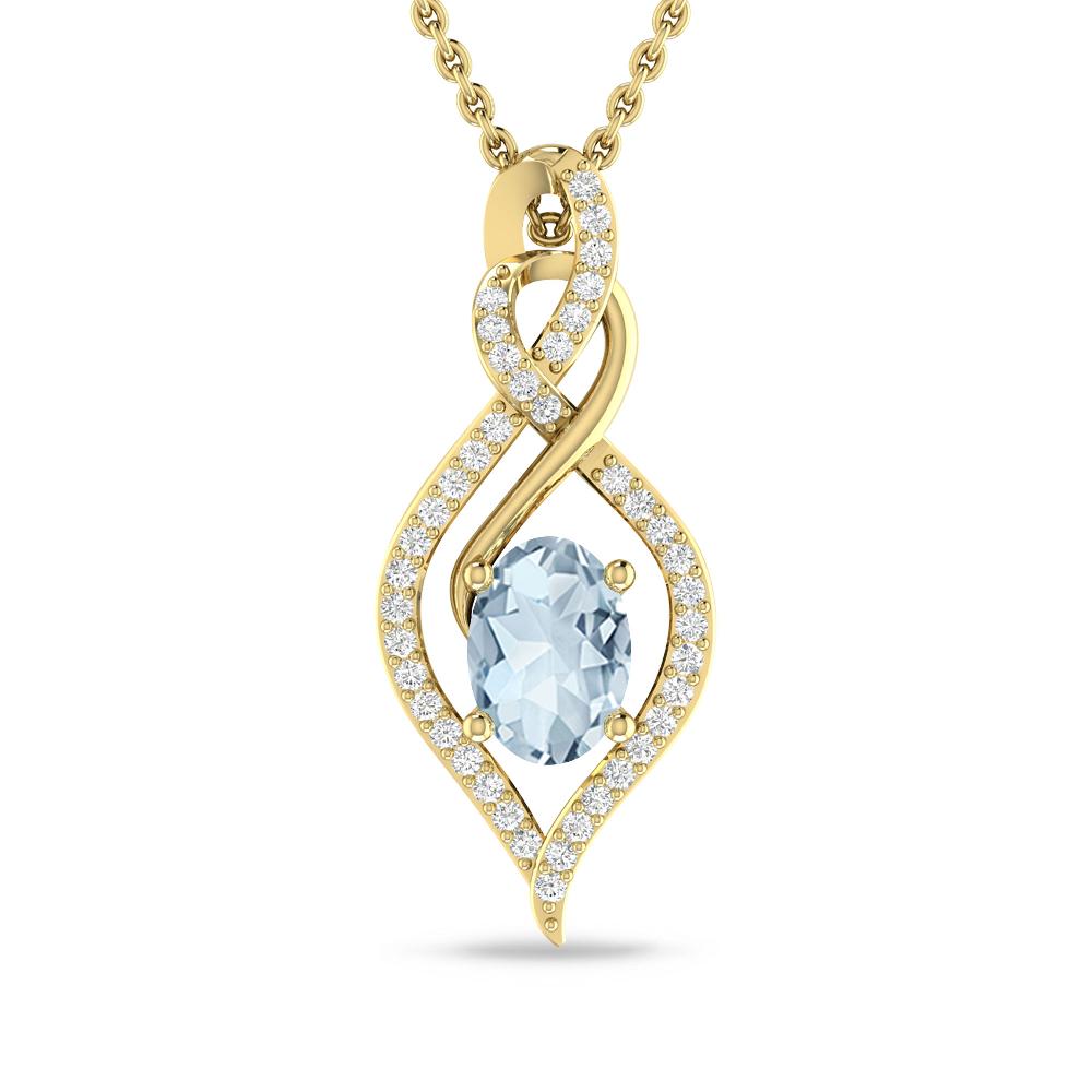 Yellow Gold - Aquamarine