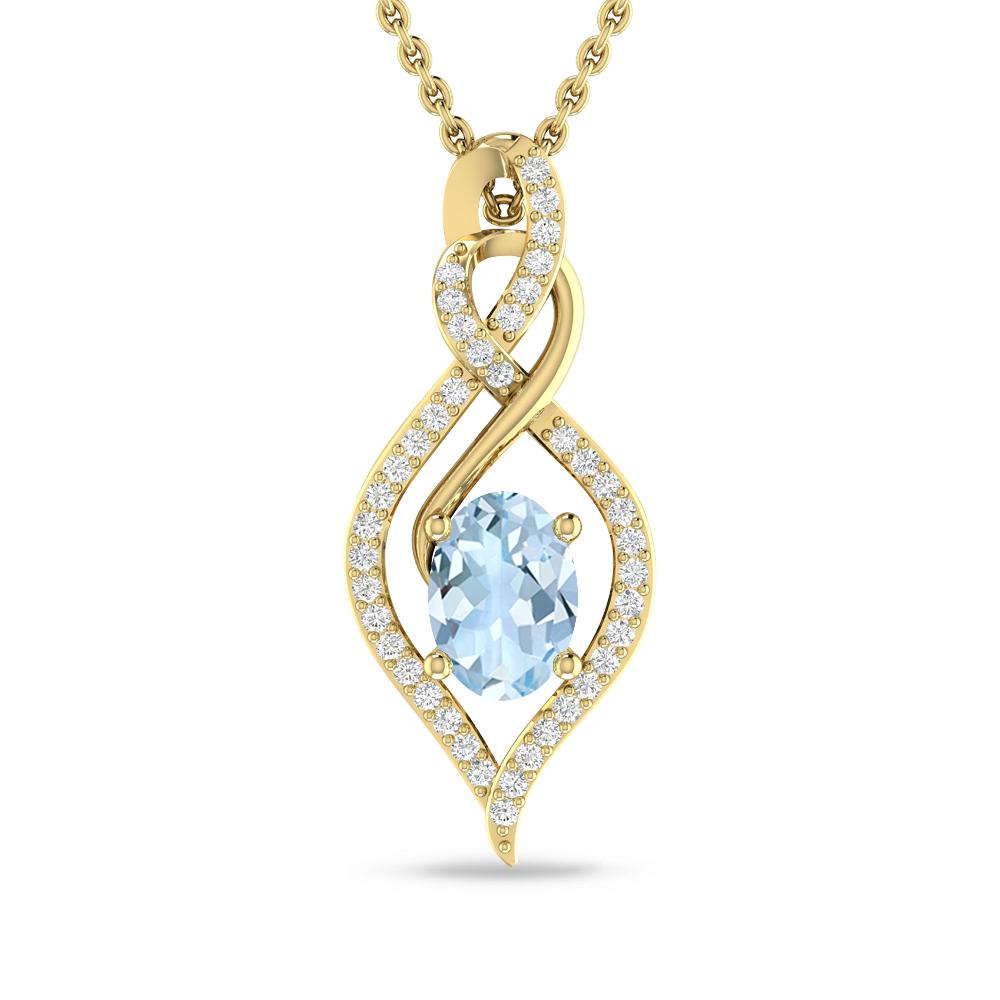 Yellow Gold - Aquamarine