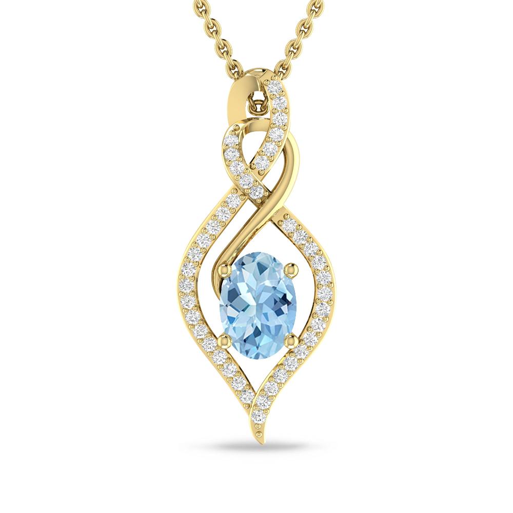 Yellow Gold - Aquamarine