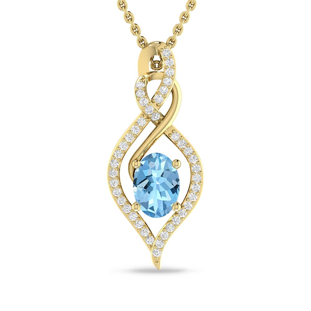 Yellow Gold - Aquamarine