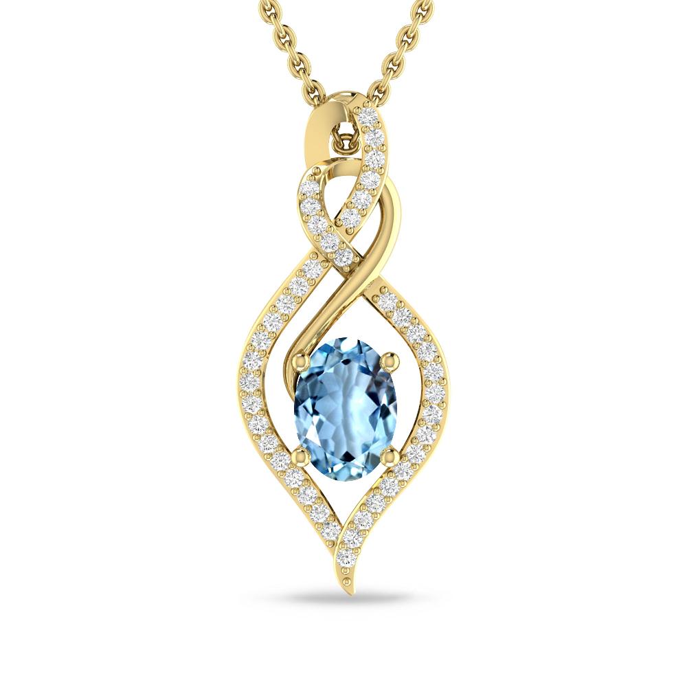 Yellow Gold - Aquamarine