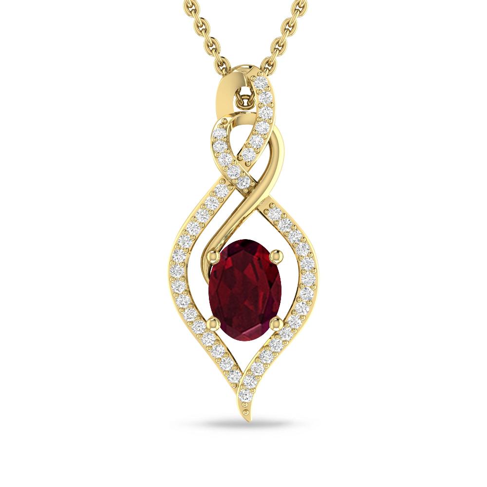 Yellow Gold - Garnet