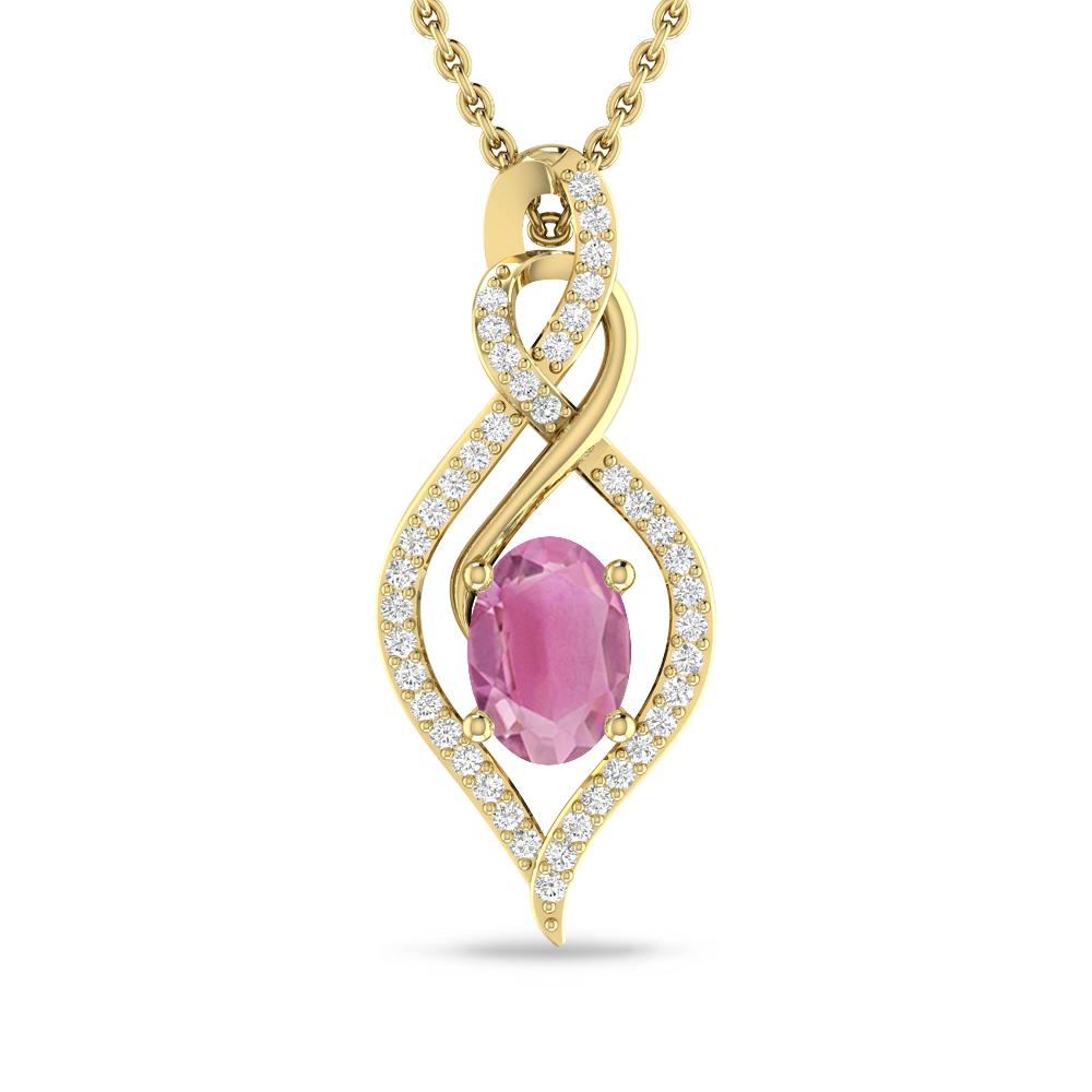 Yellow Gold - Pink Tourmaline