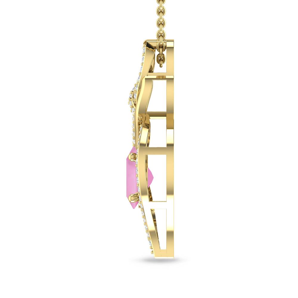 Yellow Gold - Pink Tourmaline