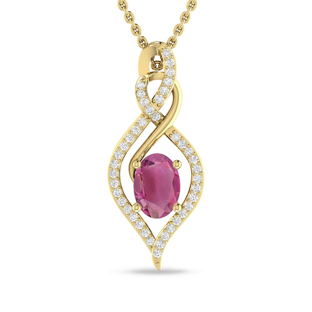 Yellow Gold - Pink Tourmaline