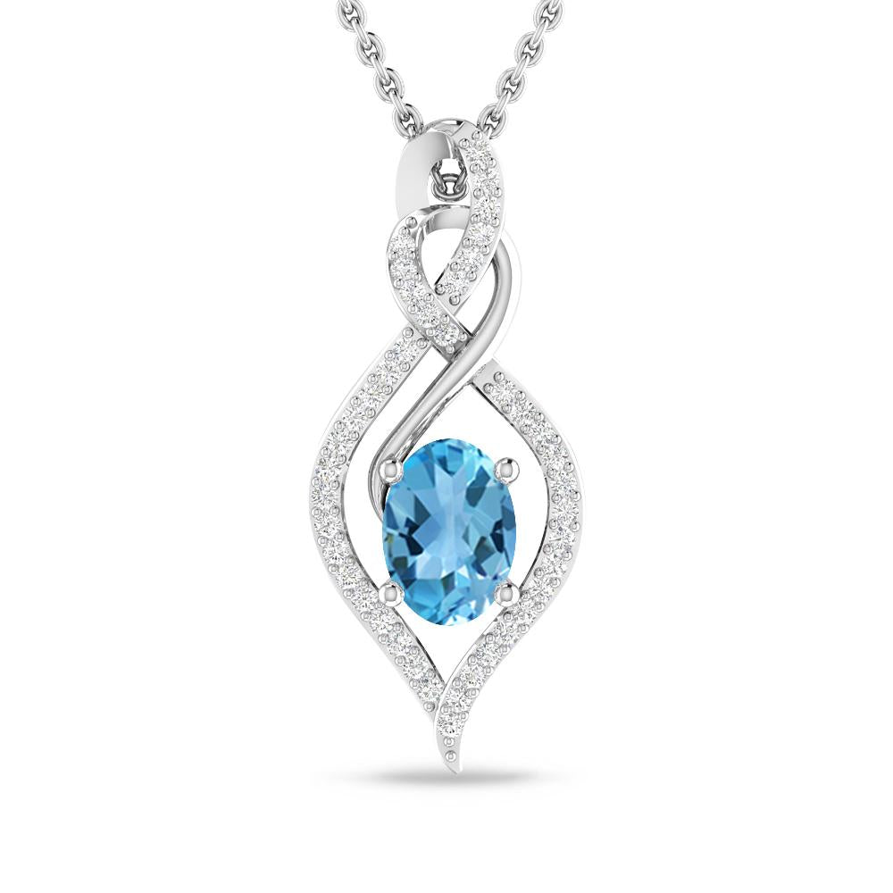 White Gold - Blue Topaz