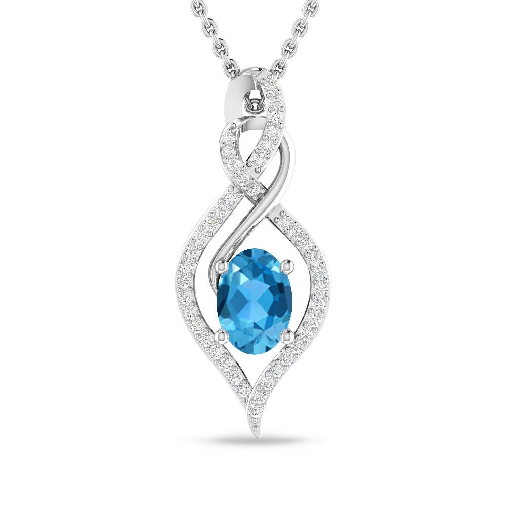 White Gold - Blue Topaz