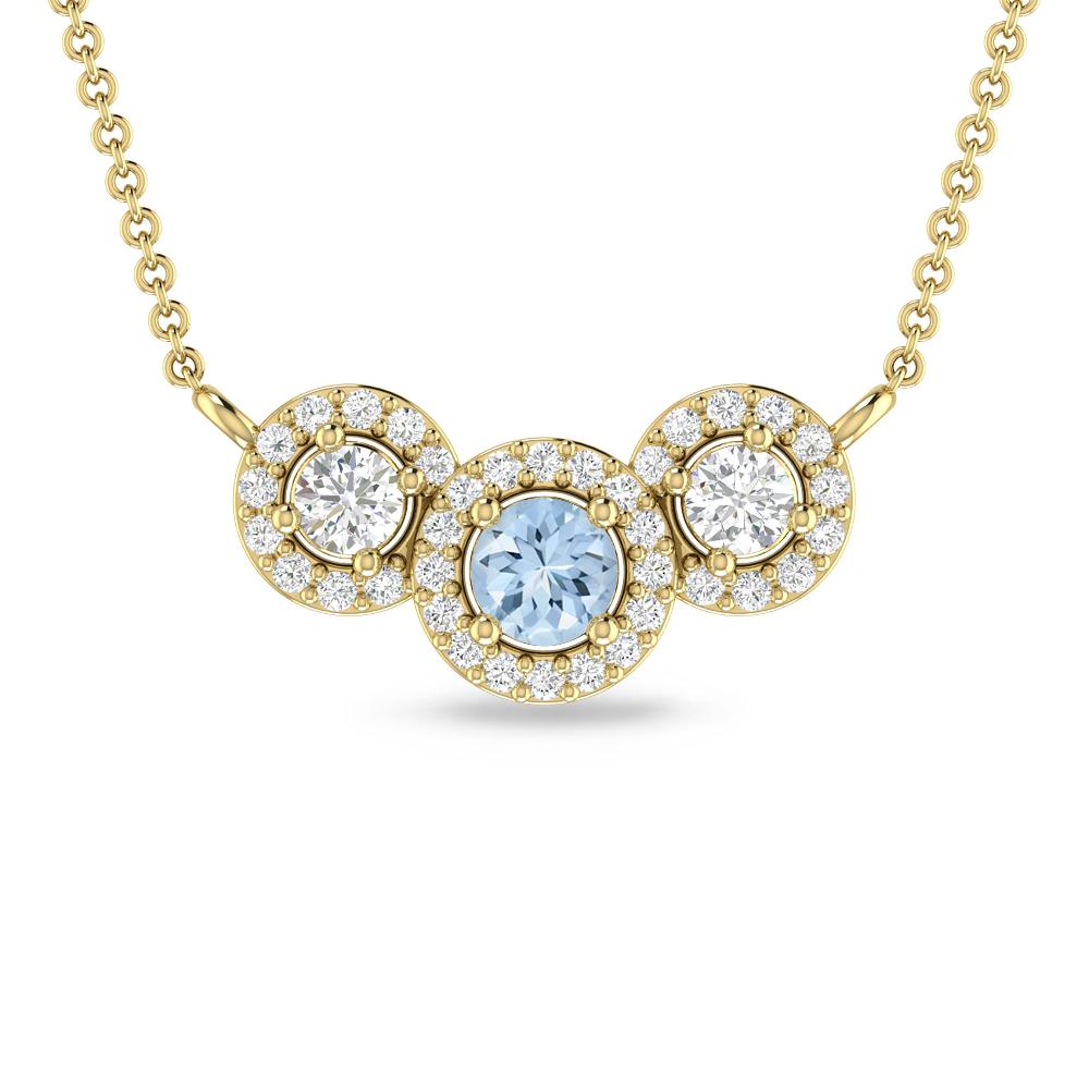 Yellow Gold - Aquamarine