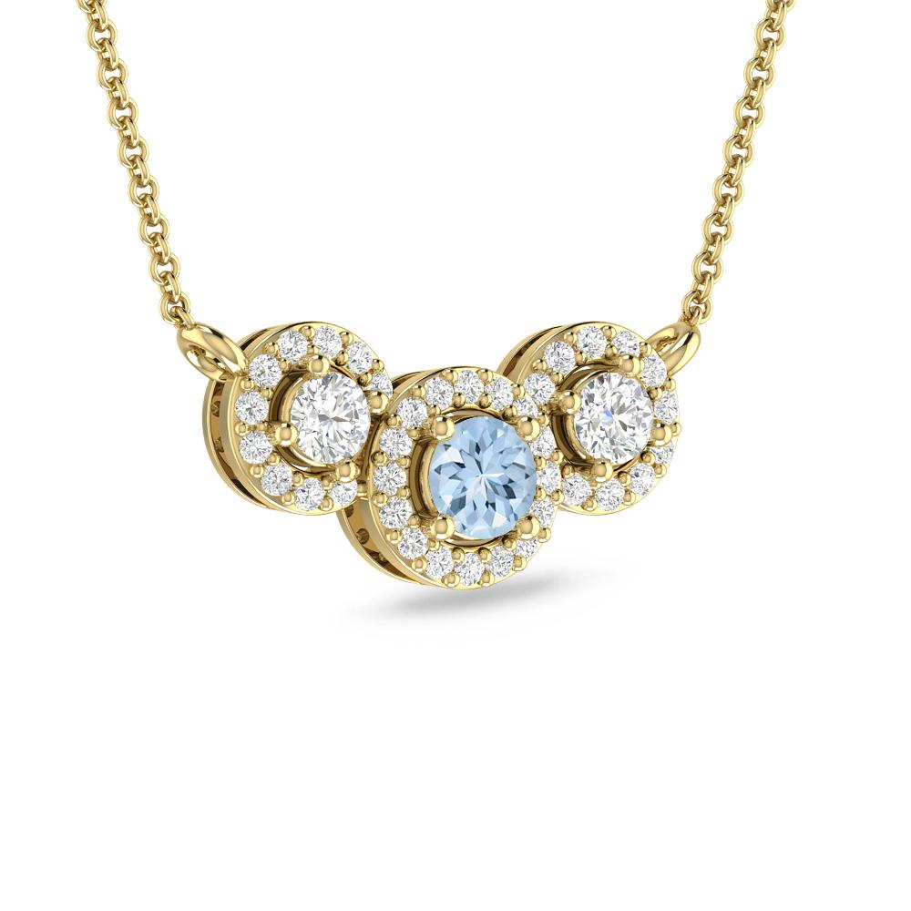 Yellow Gold - Aquamarine