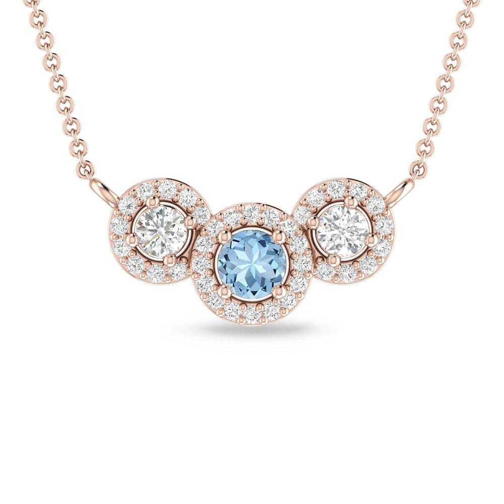 Rose Gold - Aquamarine