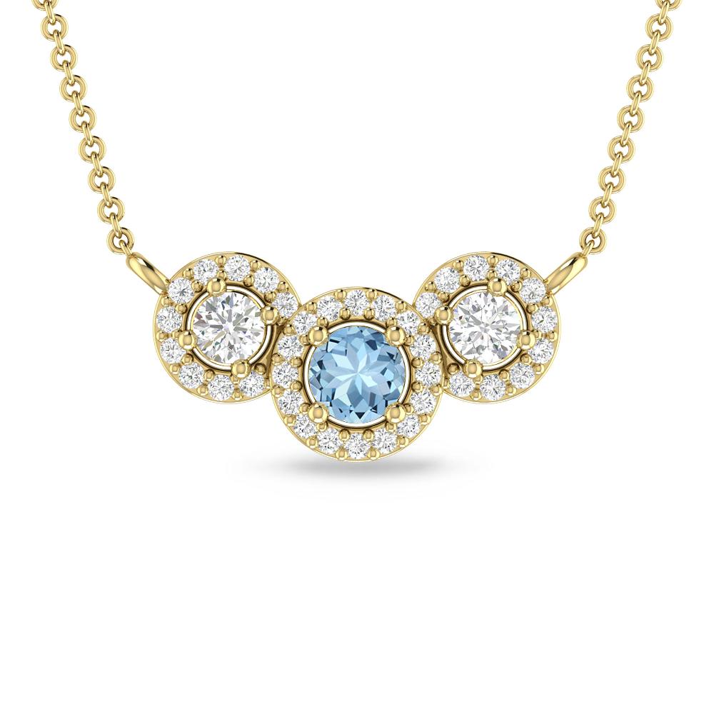 Yellow Gold - Aquamarine